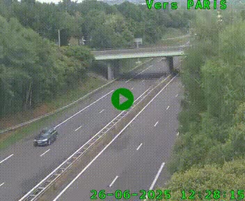 <h2>Caméra routière sur l'autoroute A20 au nord de Limoges, à la jonction avec la N520. Vue orientée vers Paris</h2>