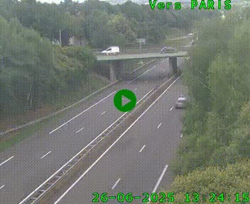 <h2>Caméra routière sur l'autoroute A20 au nord de Limoges, à la jonction avec la N520. Vue orientée vers Paris</h2>