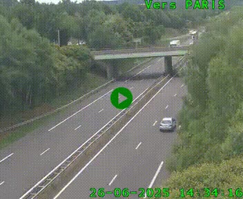 <h2>Caméra routière sur l'autoroute A20 au nord de Limoges, à la jonction avec la N520. Vue orientée vers Paris</h2>