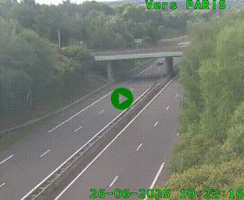 <h2>Caméra routière sur l'autoroute A20 au nord de Limoges, à la jonction avec la N520. Vue orientée vers Paris</h2>