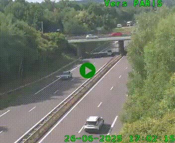 <h2>Caméra routière sur l'autoroute A20 au nord de Limoges, à la jonction avec la N520. Vue orientée vers Paris</h2>