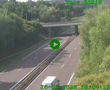 <h2>Caméra routière sur l'autoroute A20 au nord de Limoges, à la jonction avec la N520. Vue orientée vers Paris</h2>