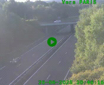 <h2>Caméra routière sur l'autoroute A20 au nord de Limoges, à la jonction avec la N520. Vue orientée vers Paris</h2>