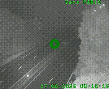 <h2>Caméra routière sur l'autoroute A20 au nord de Limoges, à la jonction avec la N520. Vue orientée vers Paris</h2>