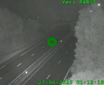 <h2>Caméra routière sur l'autoroute A20 au nord de Limoges, à la jonction avec la N520. Vue orientée vers Paris</h2>