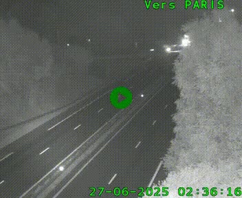 <h2>Caméra routière sur l'autoroute A20 au nord de Limoges, à la jonction avec la N520. Vue orientée vers Paris</h2>