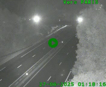 <h2>Caméra routière sur l'autoroute A20 au nord de Limoges, à la jonction avec la N520. Vue orientée vers Paris</h2>