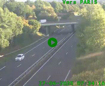 <h2>Caméra routière sur l'autoroute A20 au nord de Limoges, à la jonction avec la N520. Vue orientée vers Paris</h2>