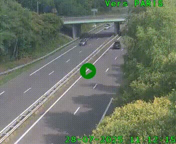 <h2>Caméra routière sur l'autoroute A20 au nord de Limoges, à la jonction avec la N520. Vue orientée vers Paris</h2>