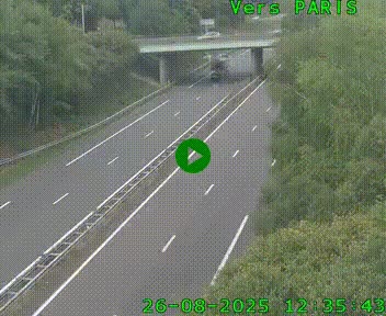 <h2>Caméra routière sur l'autoroute A20 au nord de Limoges, à la jonction avec la N520. Vue orientée vers Paris</h2>