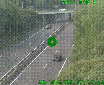 <h2>Caméra routière sur l'autoroute A20 au nord de Limoges, à la jonction avec la N520. Vue orientée vers Paris</h2>