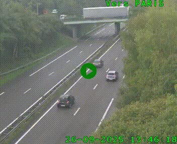 <h2>Caméra routière sur l'autoroute A20 au nord de Limoges, à la jonction avec la N520. Vue orientée vers Paris</h2>