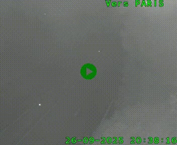 Caméra routière sur l'autoroute A20 au nord de Limoges, à la jonction avec la N520. Vue orientée vers Paris