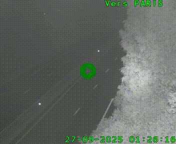 Caméra routière sur l'autoroute A20 au nord de Limoges, à la jonction avec la N520. Vue orientée vers Paris