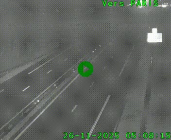 Caméra routière sur l'autoroute A20 au nord de Limoges, à la jonction avec la N520. Vue orientée vers Paris