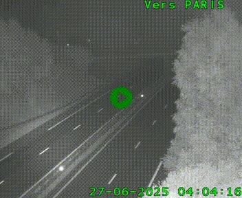 <h2>Caméra routière sur l'autoroute A20 au nord de Limoges, à la jonction avec la N520. Vue orientée vers Paris</h2>