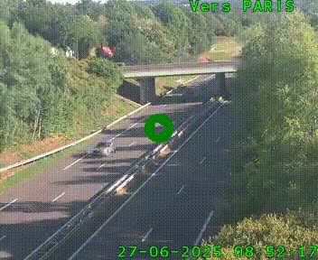 <h2>Caméra routière sur l'autoroute A20 au nord de Limoges, à la jonction avec la N520. Vue orientée vers Paris</h2>