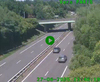<h2>Caméra routière sur l'autoroute A20 au nord de Limoges, à la jonction avec la N520. Vue orientée vers Paris</h2>