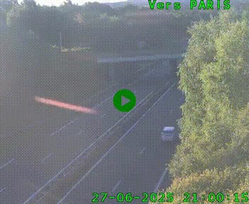 <h2>Caméra routière sur l'autoroute A20 au nord de Limoges, à la jonction avec la N520. Vue orientée vers Paris</h2>