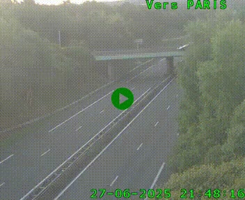 <h2>Caméra routière sur l'autoroute A20 au nord de Limoges, à la jonction avec la N520. Vue orientée vers Paris</h2>