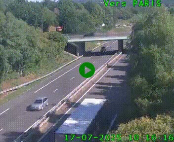<h2>Caméra routière sur l'autoroute A20 au nord de Limoges, à la jonction avec la N520. Vue orientée vers Paris</h2>
