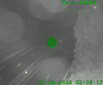 <h2>Caméra routière sur l'autoroute A20 au nord de Limoges, à la jonction avec la N520. Vue orientée vers Paris</h2>