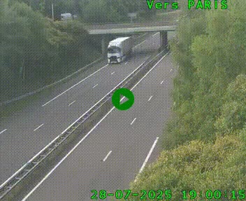 <h2>Caméra routière sur l'autoroute A20 au nord de Limoges, à la jonction avec la N520. Vue orientée vers Paris</h2>