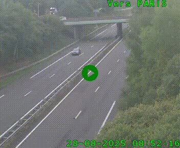 <h2>Caméra routière sur l'autoroute A20 au nord de Limoges, à la jonction avec la N520. Vue orientée vers Paris</h2>