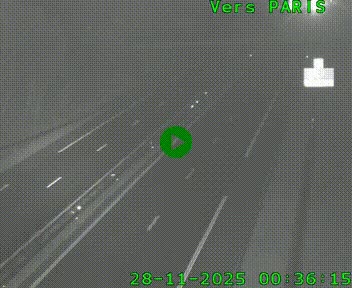 <h2>Caméra routière sur l'autoroute A20 au nord de Limoges, à la jonction avec la N520. Vue orientée vers Paris</h2>