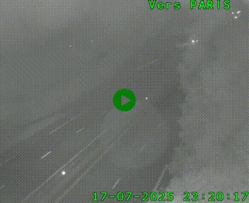 <h2>Caméra routière sur l'autoroute A20 au nord de Limoges, à la jonction avec la N520. Vue orientée vers Paris</h2>