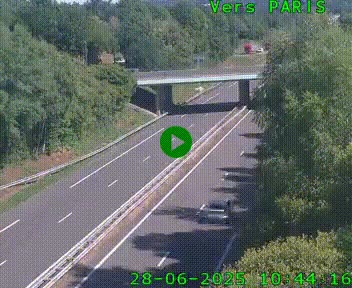 <h2>Caméra routière sur l'autoroute A20 au nord de Limoges, à la jonction avec la N520. Vue orientée vers Paris</h2>
