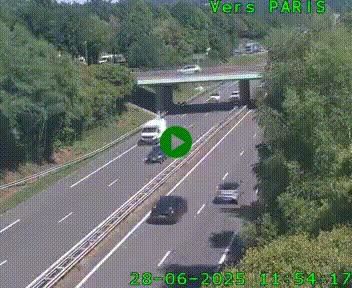 <h2>Caméra routière sur l'autoroute A20 au nord de Limoges, à la jonction avec la N520. Vue orientée vers Paris</h2>