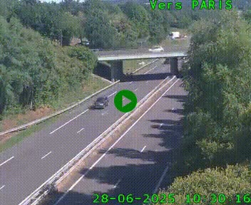<h2>Caméra routière sur l'autoroute A20 au nord de Limoges, à la jonction avec la N520. Vue orientée vers Paris</h2>