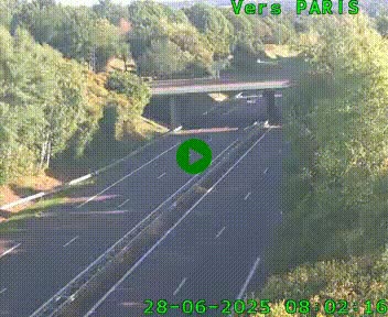 <h2>Caméra routière sur l'autoroute A20 au nord de Limoges, à la jonction avec la N520. Vue orientée vers Paris</h2>