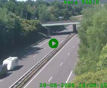 <h2>Caméra routière sur l'autoroute A20 au nord de Limoges, à la jonction avec la N520. Vue orientée vers Paris</h2>