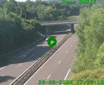 <h2>Caméra routière sur l'autoroute A20 au nord de Limoges, à la jonction avec la N520. Vue orientée vers Paris</h2>