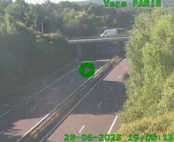 <h2>Caméra routière sur l'autoroute A20 au nord de Limoges, à la jonction avec la N520. Vue orientée vers Paris</h2>