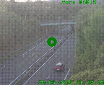 <h2>Caméra routière sur l'autoroute A20 au nord de Limoges, à la jonction avec la N520. Vue orientée vers Paris</h2>