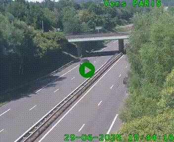 <h2>Caméra routière sur l'autoroute A20 au nord de Limoges, à la jonction avec la N520. Vue orientée vers Paris</h2>