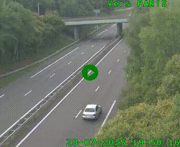 <h2>Caméra routière sur l'autoroute A20 au nord de Limoges, à la jonction avec la N520. Vue orientée vers Paris</h2>