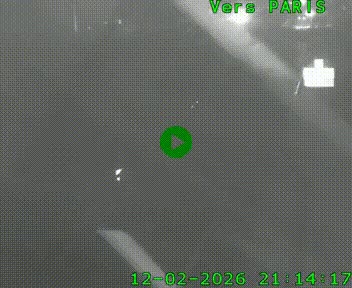 Caméra routière sur l'autoroute A20 au nord de Limoges, à la jonction avec la N520. Vue orientée vers Paris