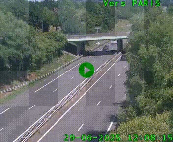<h2>Caméra routière sur l'autoroute A20 au nord de Limoges, à la jonction avec la N520. Vue orientée vers Paris</h2>