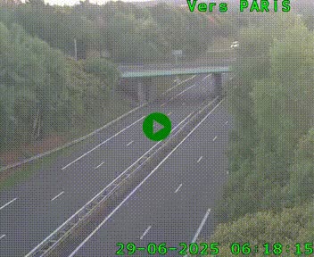 <h2>Caméra routière sur l'autoroute A20 au nord de Limoges, à la jonction avec la N520. Vue orientée vers Paris</h2>