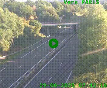 <h2>Caméra routière sur l'autoroute A20 au nord de Limoges, à la jonction avec la N520. Vue orientée vers Paris</h2>