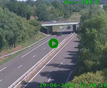 <h2>Caméra routière sur l'autoroute A20 au nord de Limoges, à la jonction avec la N520. Vue orientée vers Paris</h2>