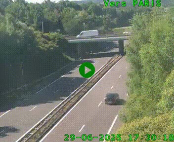 <h2>Caméra routière sur l'autoroute A20 au nord de Limoges, à la jonction avec la N520. Vue orientée vers Paris</h2>