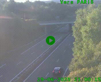 <h2>Caméra routière sur l'autoroute A20 au nord de Limoges, à la jonction avec la N520. Vue orientée vers Paris</h2>