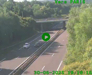 <h2>Caméra routière sur l'autoroute A20 au nord de Limoges, à la jonction avec la N520. Vue orientée vers Paris</h2>