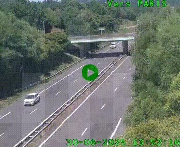 <h2>Caméra routière sur l'autoroute A20 au nord de Limoges, à la jonction avec la N520. Vue orientée vers Paris</h2>