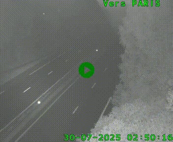 <h2>Caméra routière sur l'autoroute A20 au nord de Limoges, à la jonction avec la N520. Vue orientée vers Paris</h2>